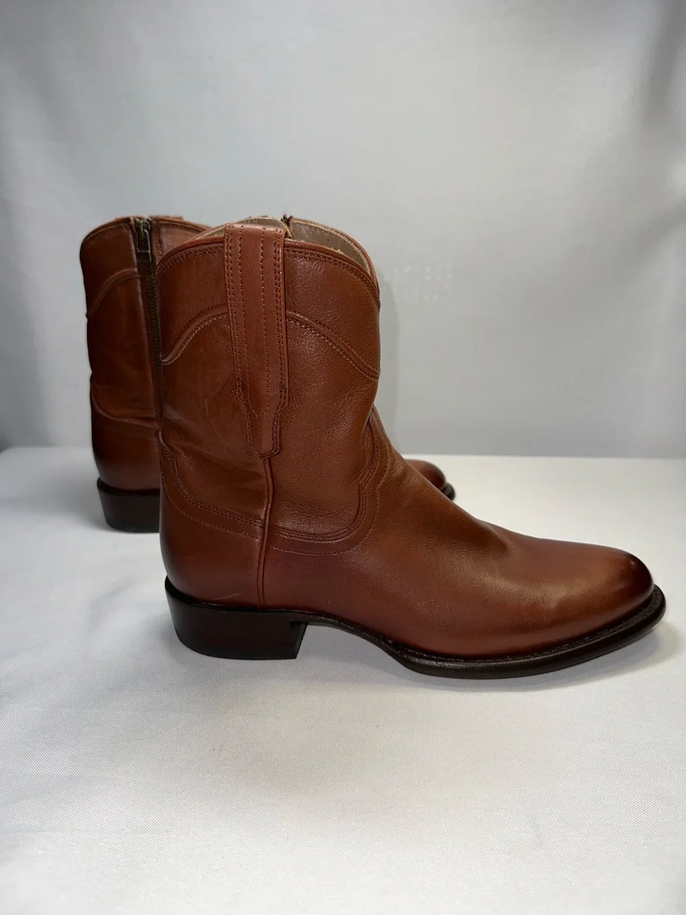 Tecovas The Dean Zipper Boots Size 8 D Western Cowboy Easy To Put On Slim Shaft